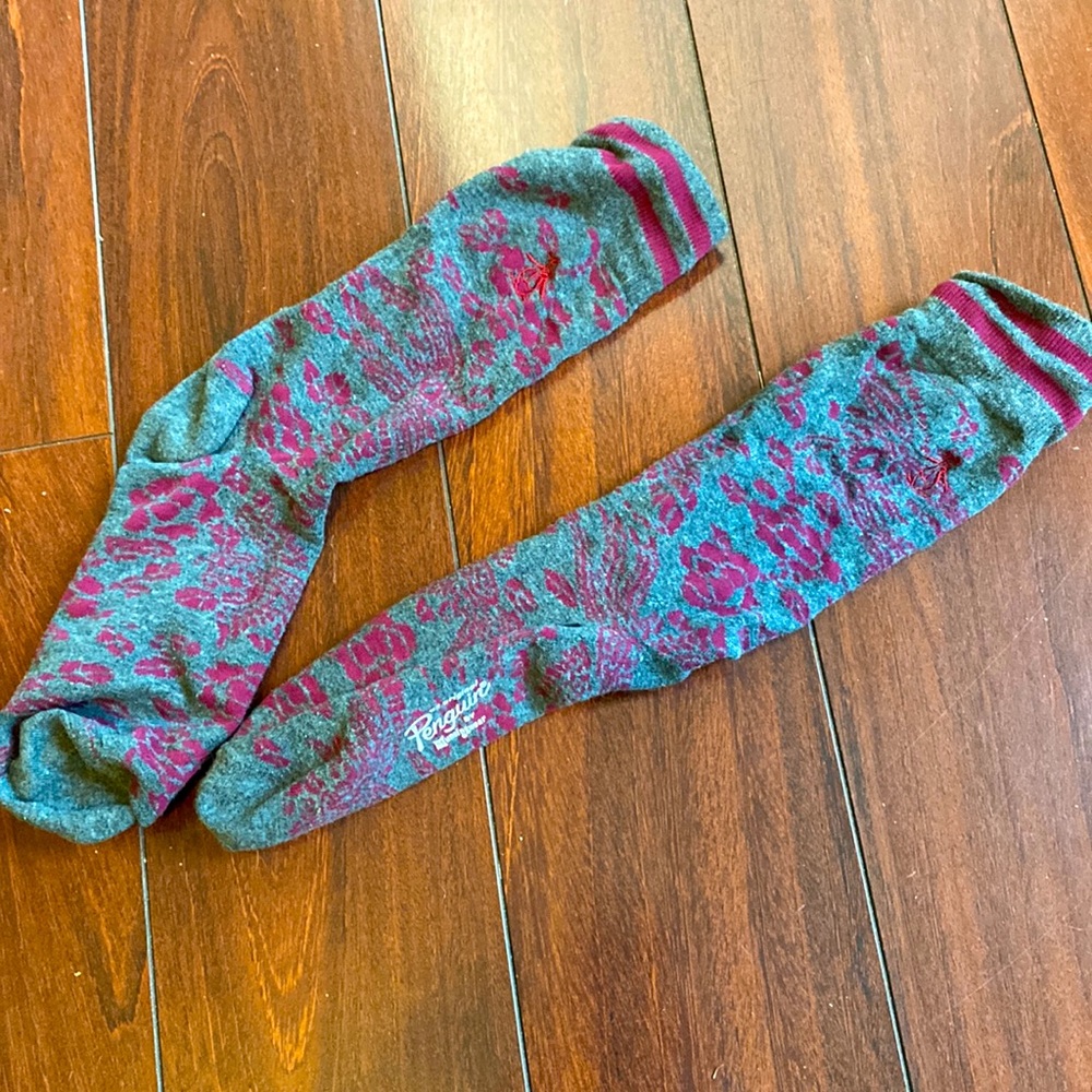 Men’s Original Penguin Gray & Red Dress Socks